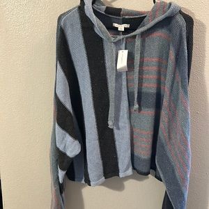 American Eagle multi colored hooded sweater